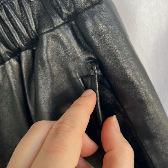 Bettina Leather Pants Elastic Waist Vintage size 8 - Picture 5 of 9